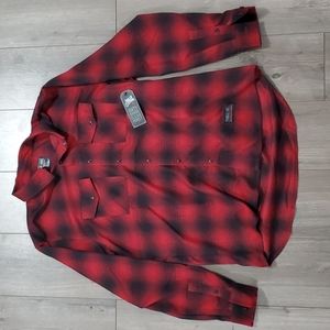 Troll Co Clothing Red and Black Flannel Shirt XXL